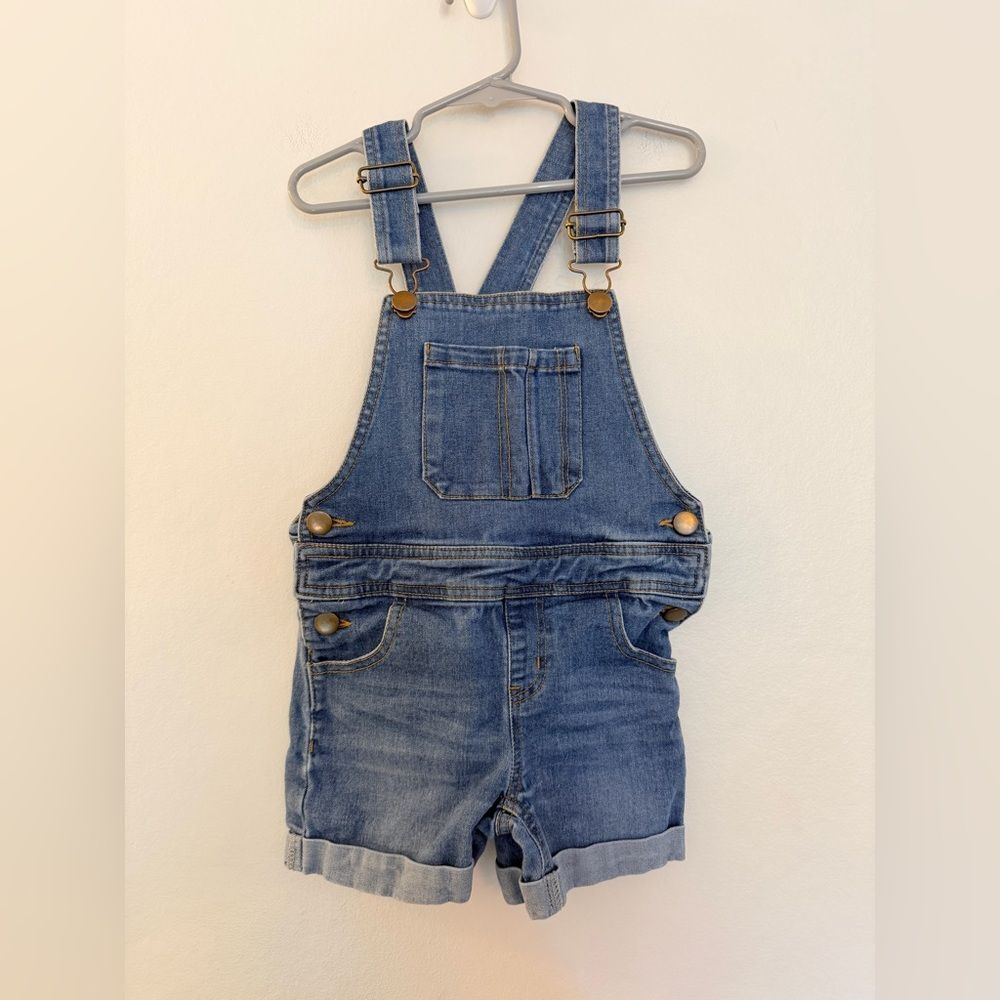 Crazy 8 Blue Denim Short Overalls - Size 5